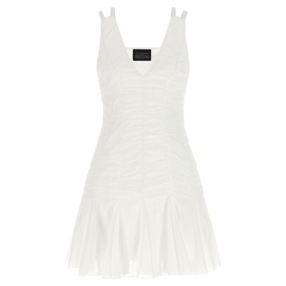 Giovanni Bedin White Cotton Short Women's Dress
